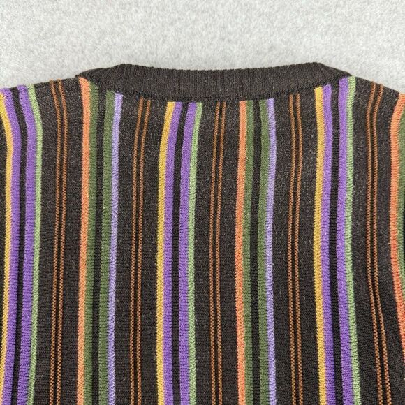 St. Croix Men's XL Colorful Geometric Pattern Sweater 3D Knit Grandpa Crewneck - Picture 10 of 12